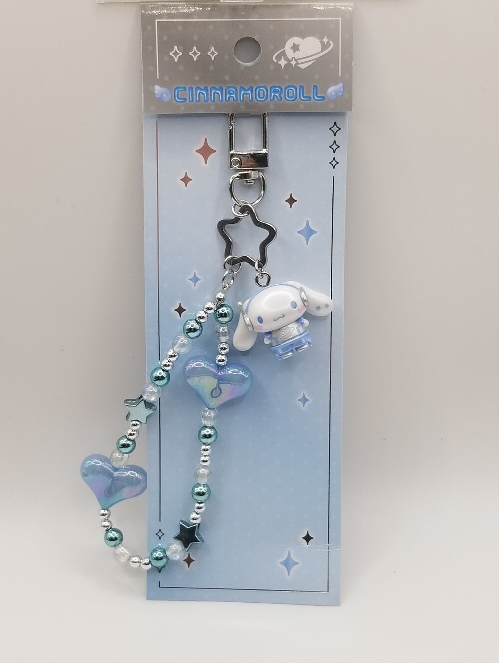 Sanrio Tokimeki Planet Series: Cinnamoroll Beaded Bag Charm Keychain